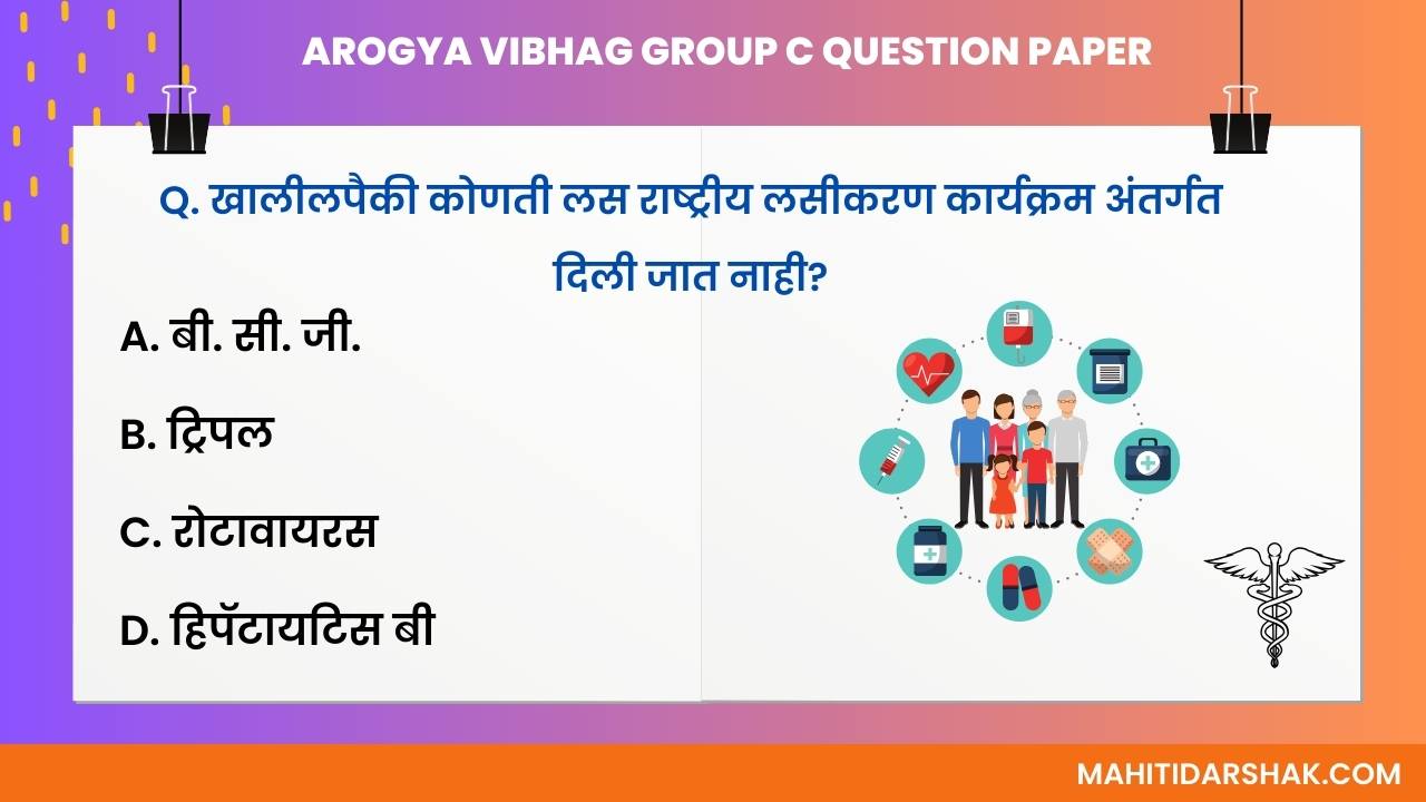 Arogya Vibhag Exam Question Paper