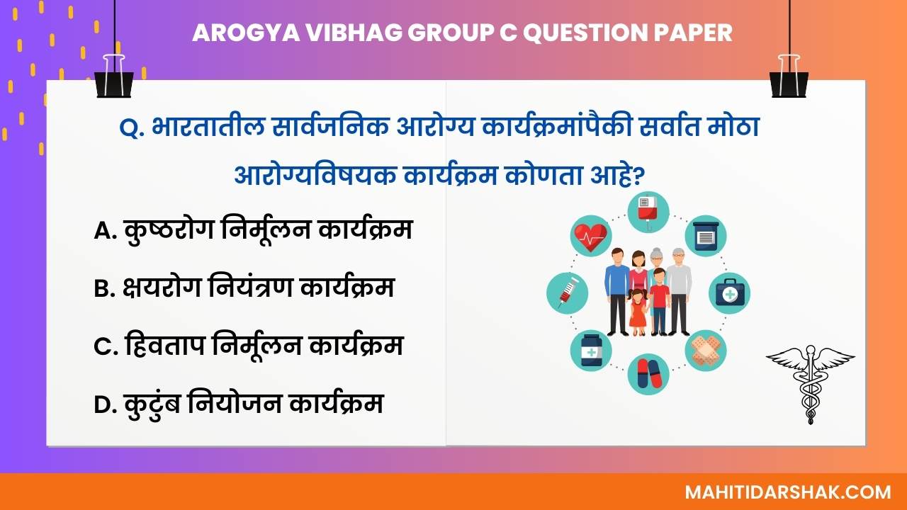 Arogya bharti previous year question paper in Marathi