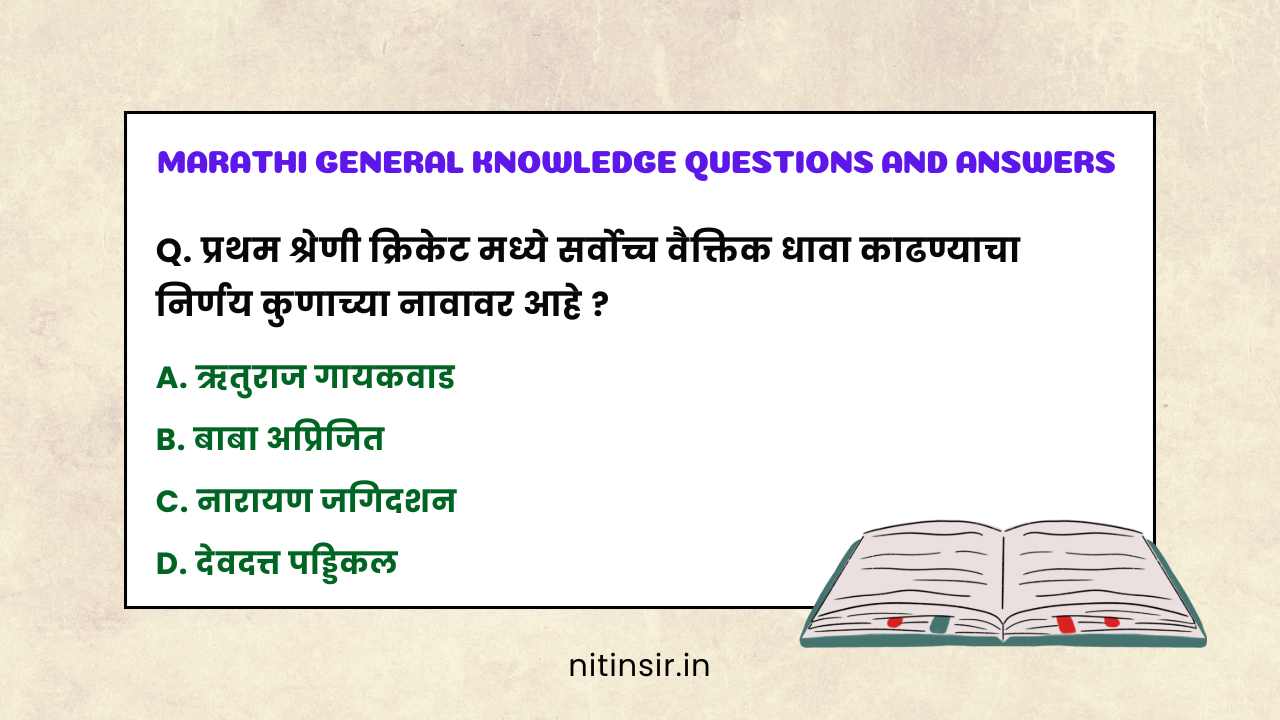 Latest GK Questions and Answers in Marathi